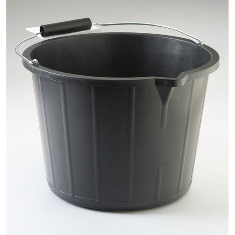 Unbranded Black Plastic Bucket 14 Ltr