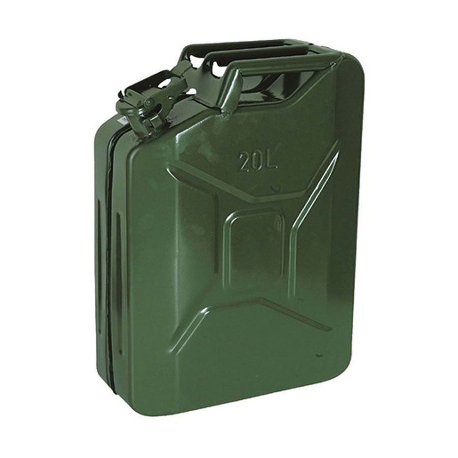Unbranded Green Steel Jerrican with WD Pattern 20 Ltr