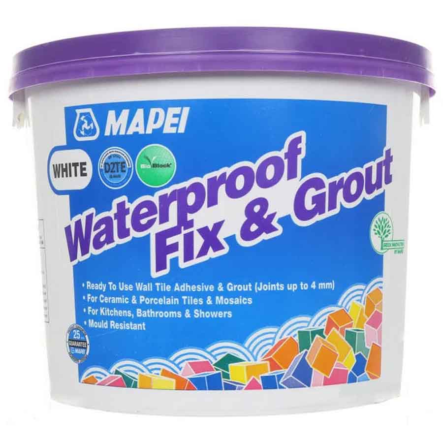 Mapei 7.5kg Waterproof Fix & Grout White Hevey Building Supplies