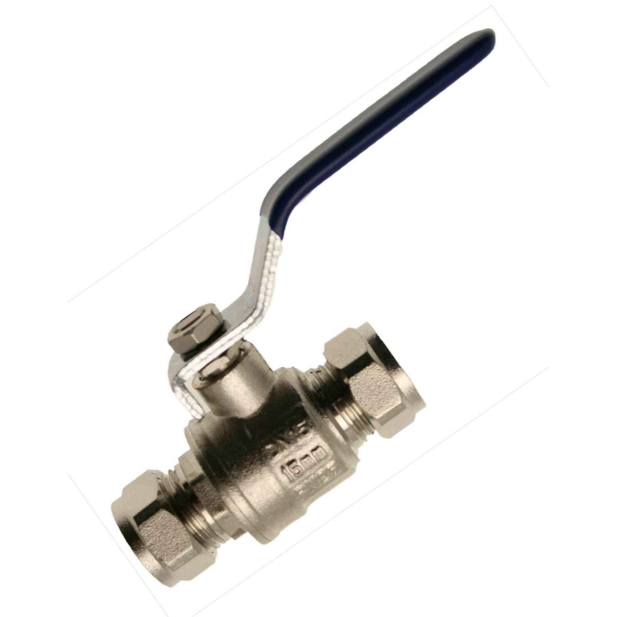 Embrass Peerless 305520 22mm Blue Handle Lever Ball Valve Compression