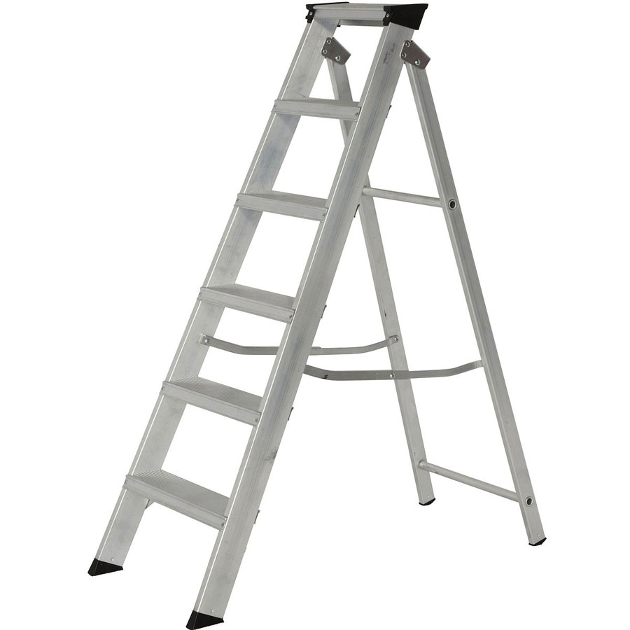 Youngman 30699618 6 Treads Tough and Robust Builders Stepladder