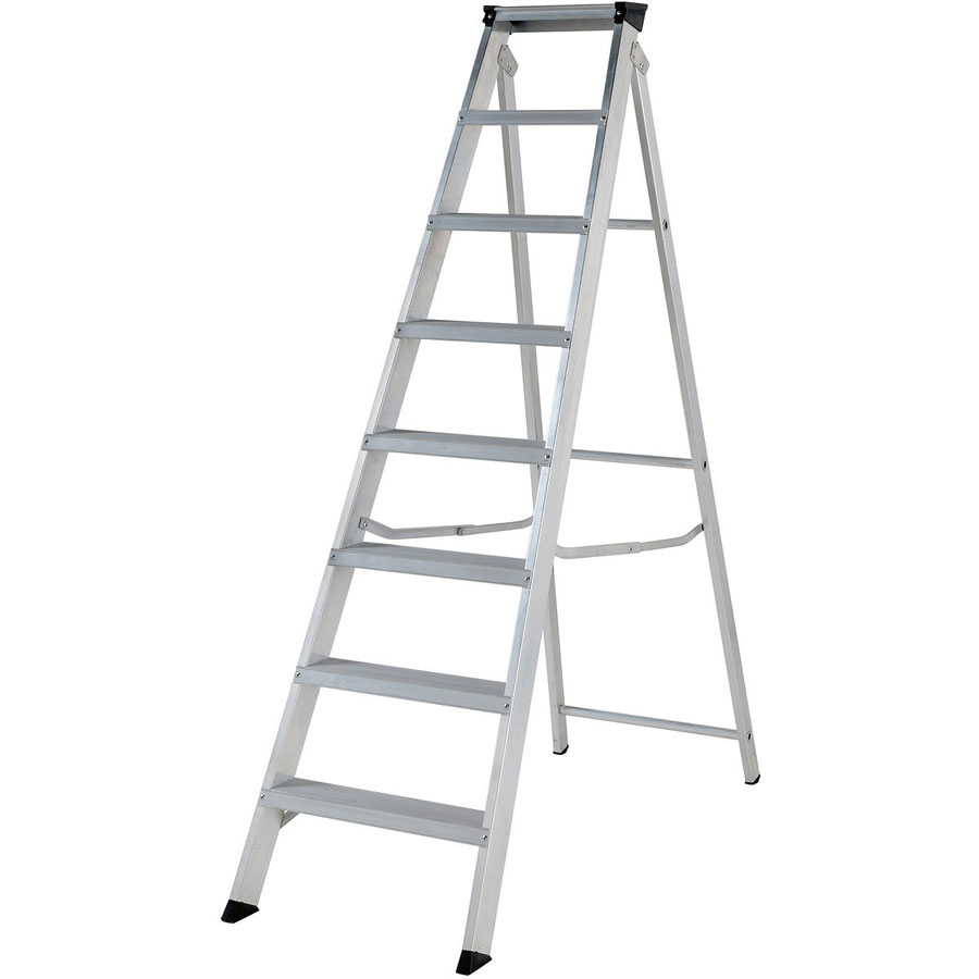 Youngman 30899618 8 Treads Tough and Robust Builders Stepladder