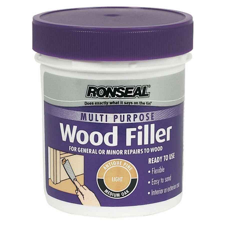 Ronseal 34736 Multi Purpose Light Wood Filler 250gm Hevey Building