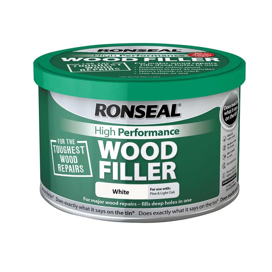 Ronseal 35303 High Performance White Wood Filler 275gm