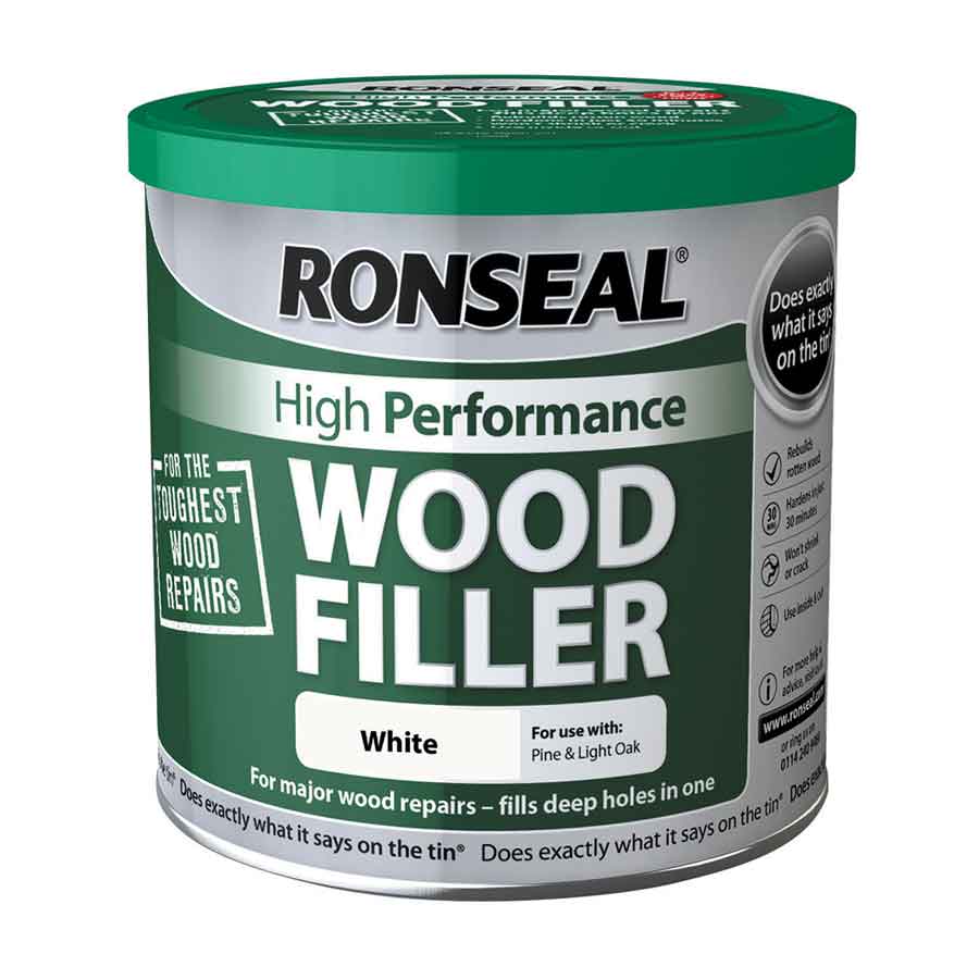 Ronseal 36660 High Performance White Wood Filler 1 Kg
