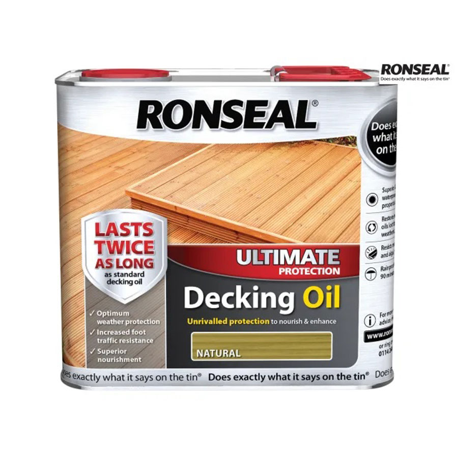 Ronseal Natural Ultimate Protection Decking Oil 5 Ltr Hevey Building