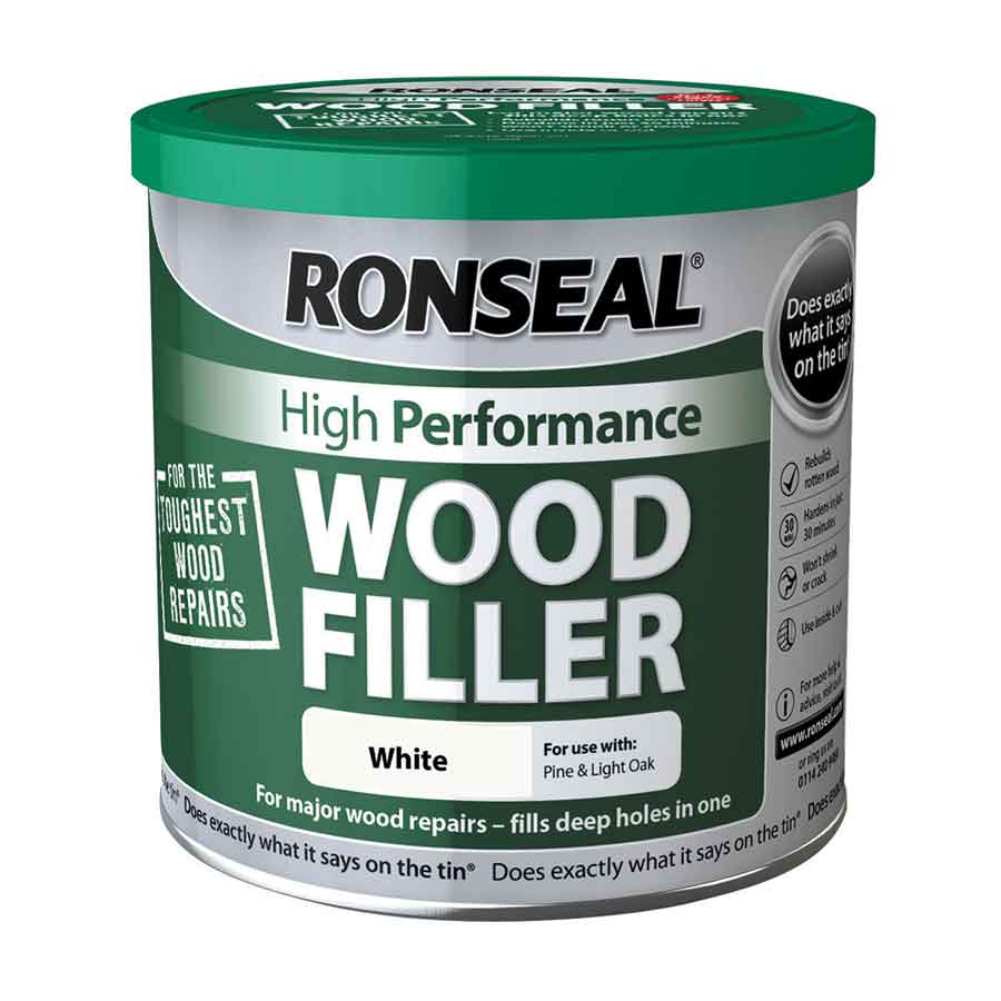 Ronseal 3.7kg High Performance Wood Filler White - Hevey Building Supplies