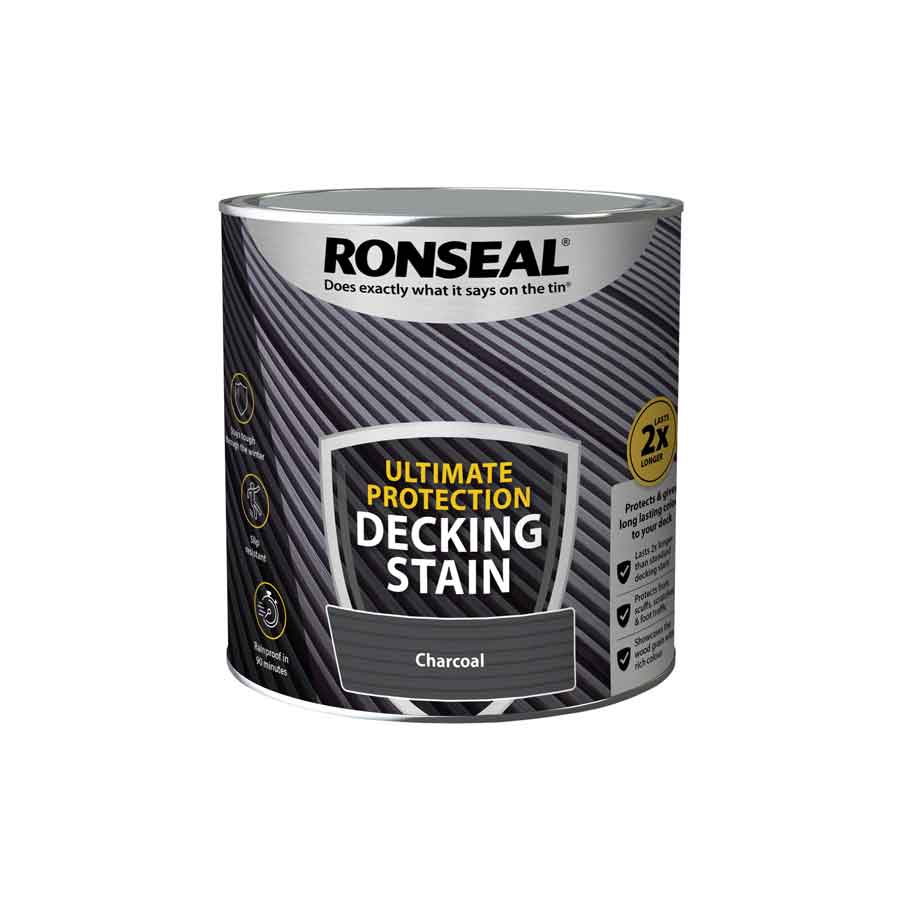 Ronseal 39108 Ultimate Charcoal Decking Stain 2.5 Ltr
