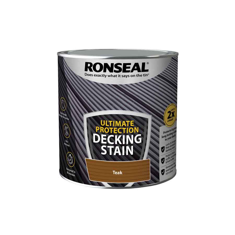 Ronseal 39119 Ultimate Teak Decking Stain 2.5 Ltr