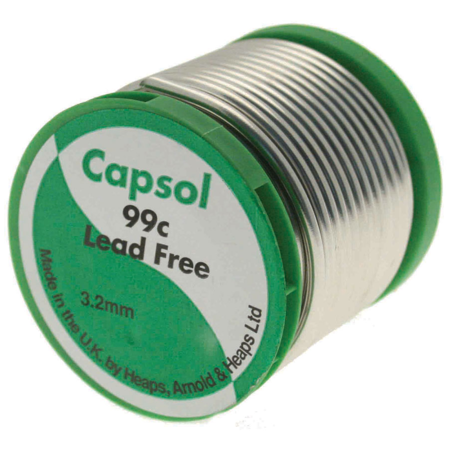 Capsol 99c Lead Free 3.2mm Solder Unleaded 250g