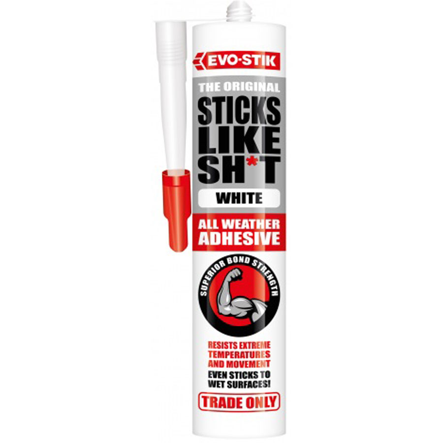 EvoStik Sticks Like Sh*t White 290ml Adhesive Hevey Building Supplies