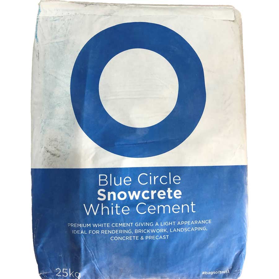 Blue Circle Snowcrete White Cement 25Kg Bag