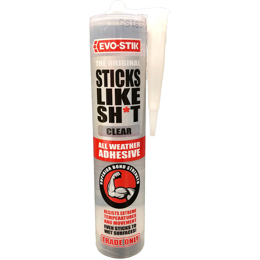Evo-Stik Sticks Like Sh*t Clear 290ml Adhesive
