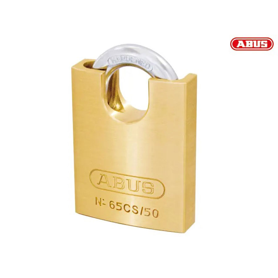 ABUS 65CS 50mm Hardened Steel Closed Shackle Brass Padlock