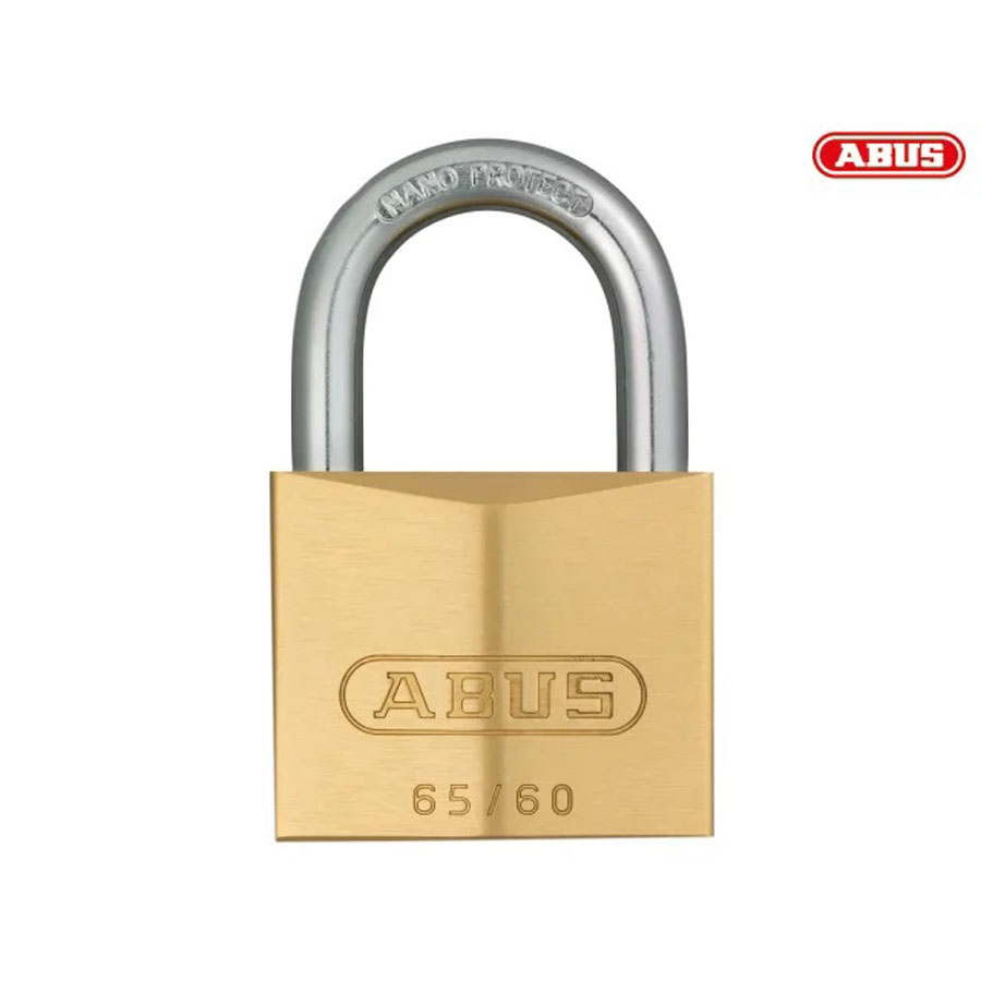 ABUS 65 60mm Hardened Steel Shackle Brass Padlock