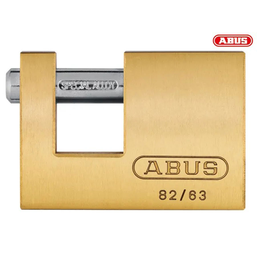 ABUS 82 63mm Monoblock Brass Shutter Padlock