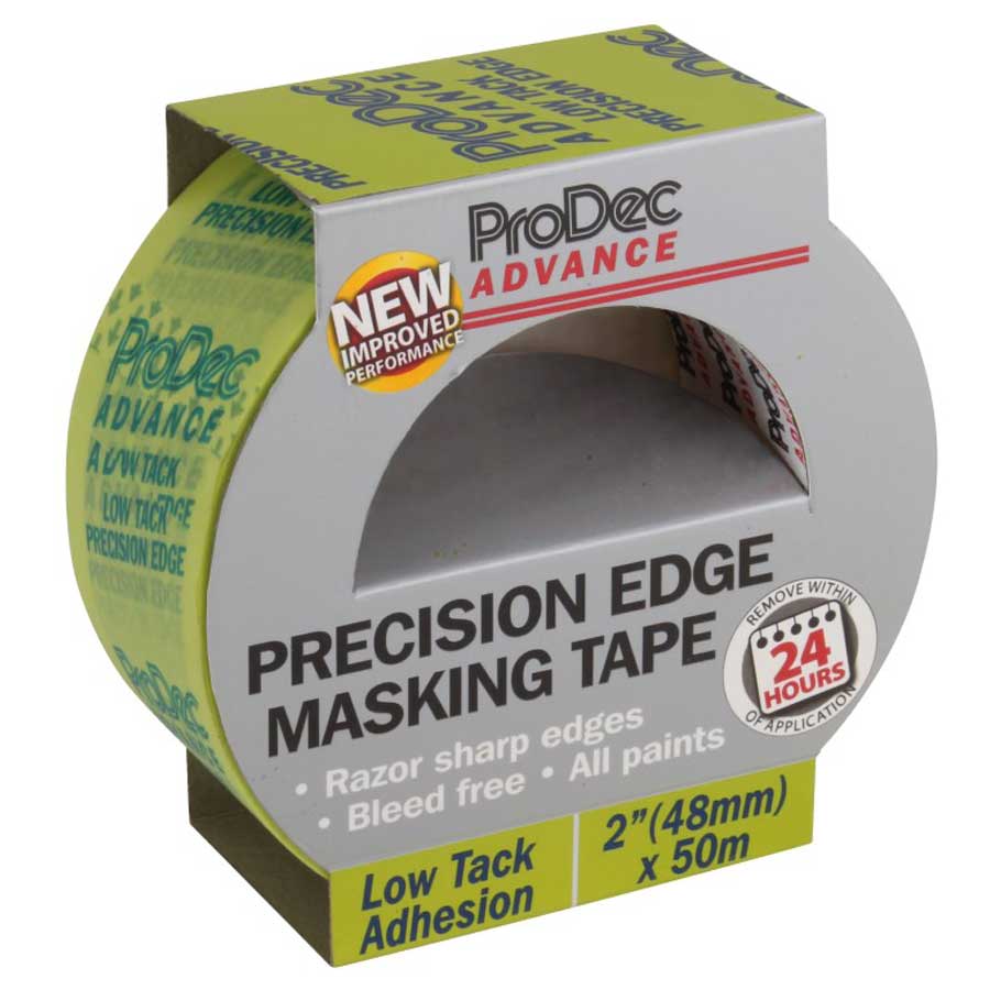 Prodec ATMT008 48mm x 50m Low Tack Precision Edge Masking Tape