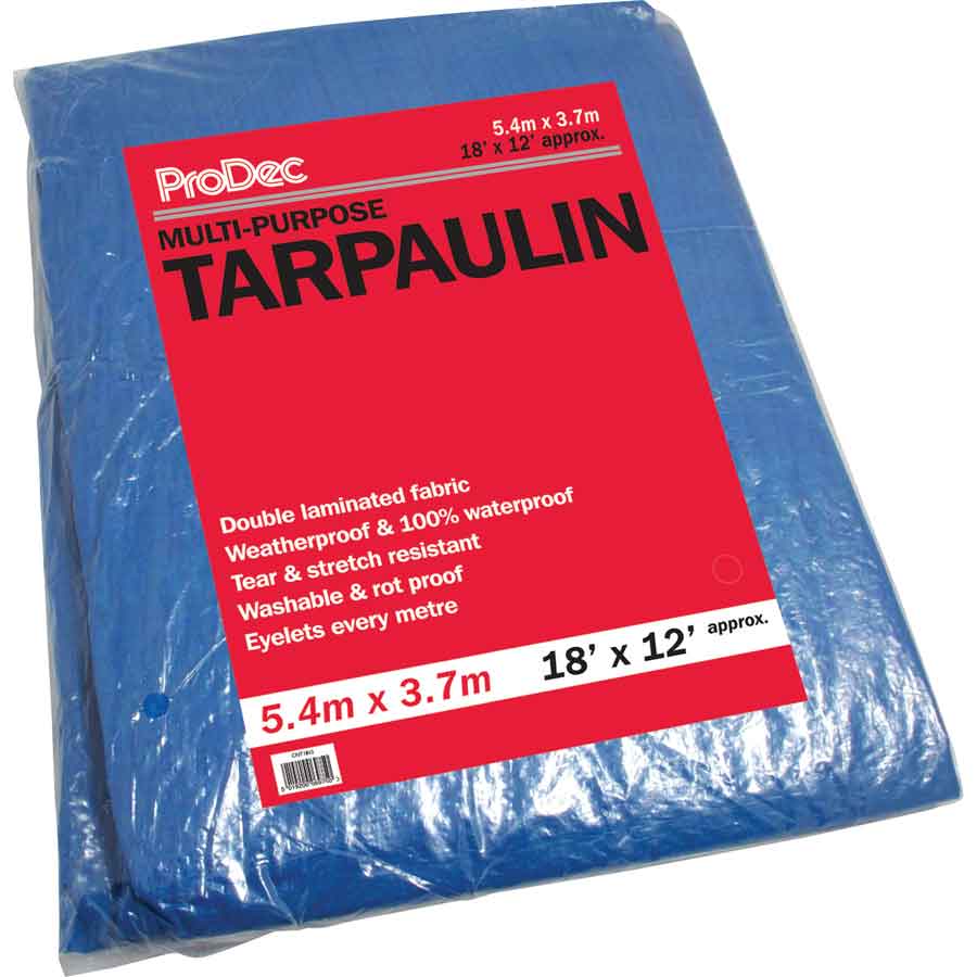 Prodec CNT1812 18' x 12' Blue Tarpaulins