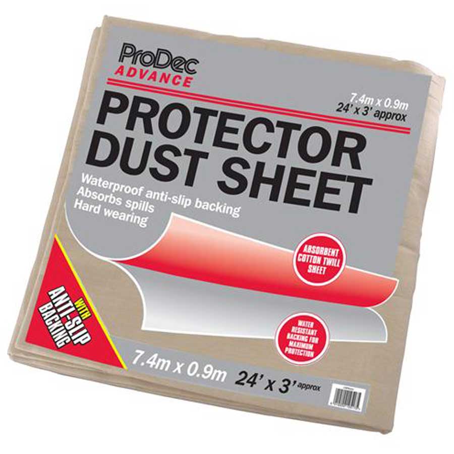 Prodec CRPR243 24' x 3' Advance Cotton Protector Dust Sheet