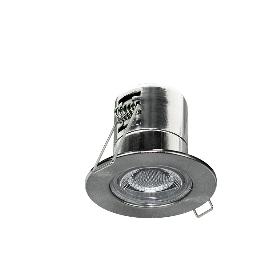 Luceco EFTE45BS30 Brushed Steel 5W 450lm IP65 LED Dimmable Downlight