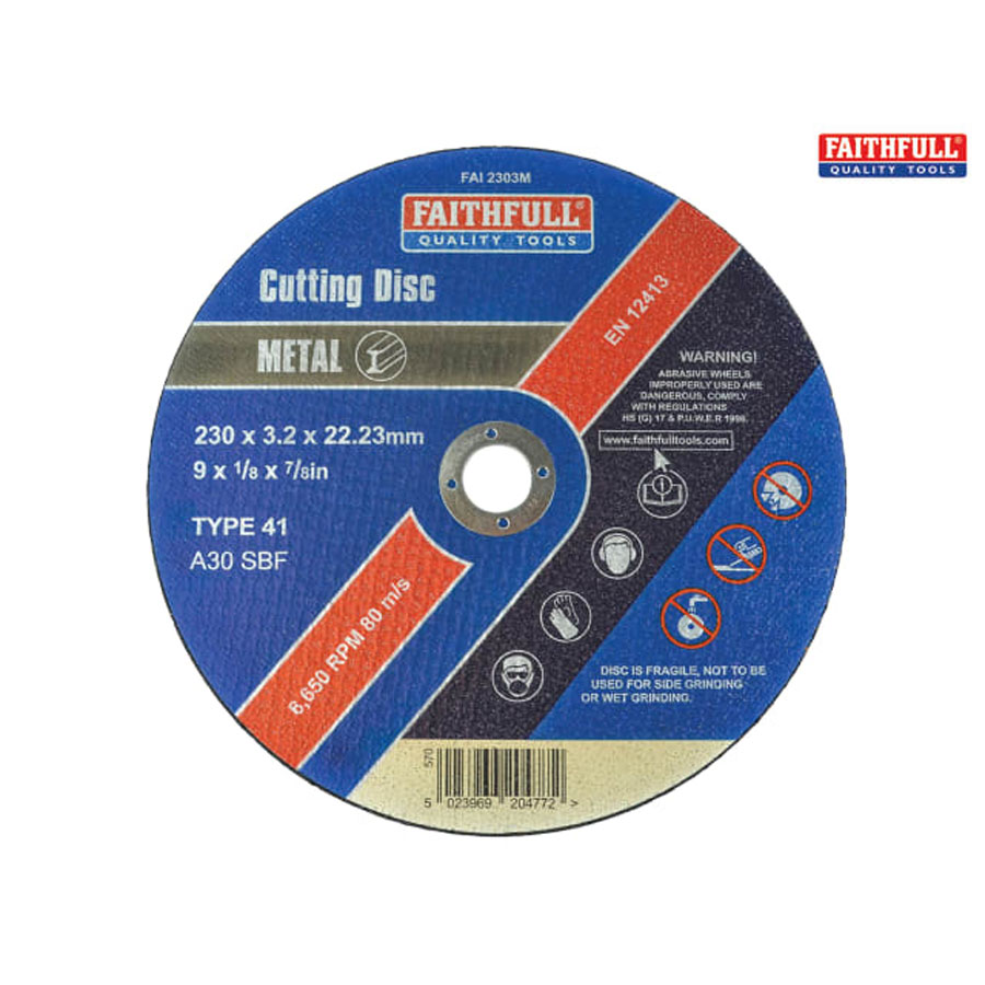 Faithfull FAI2303M 230mm x 3.2mm Metal Cutting Disc