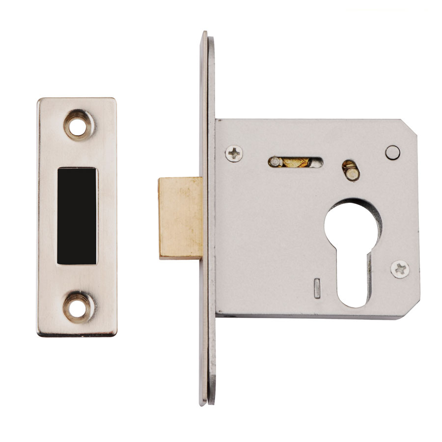 Fireband FB128 Satin Stainless Steel 76mm Euro Profile Mortice Dead Lock