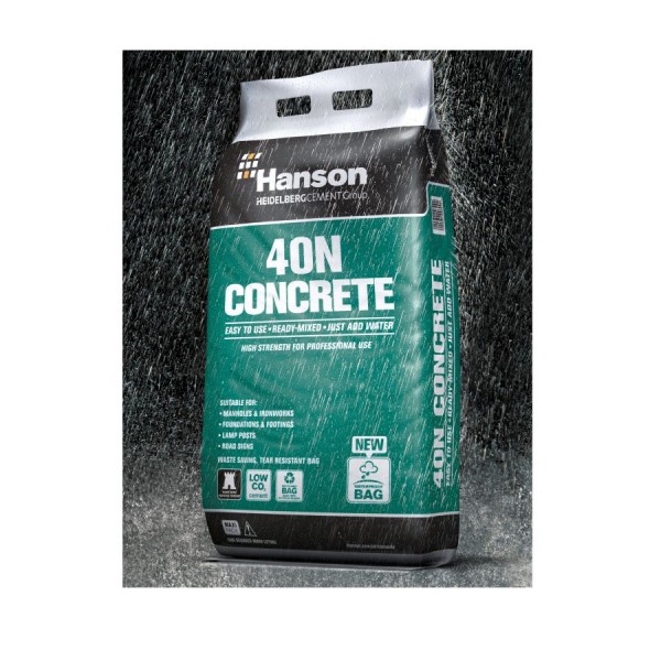 Hanson 20kg Readymix Concrete 40N Mix Hevey Building Supplies
