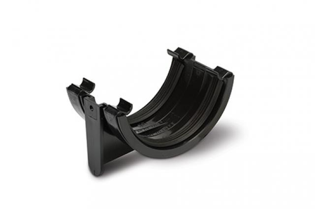 Polypipe 112mm Half Round Union Bracket Black Rr102B