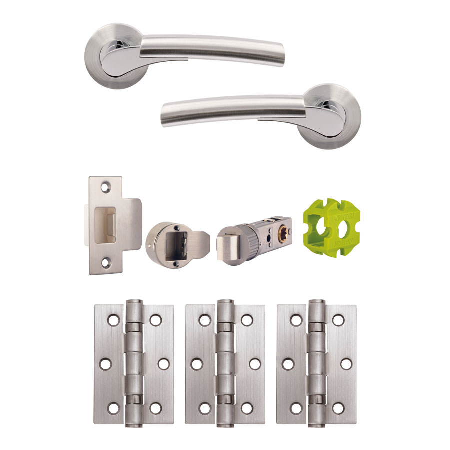 Jigtech JTB71065 PCP/SCP Round Rose Ultro Lever Door Handle Pack