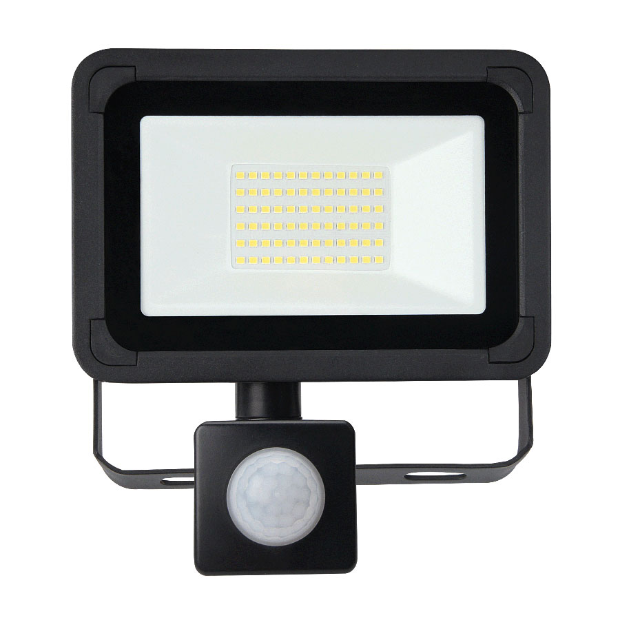 Lumineux 430018 PIR Liffod Black 20W 4000K Sensor LED Floodlight