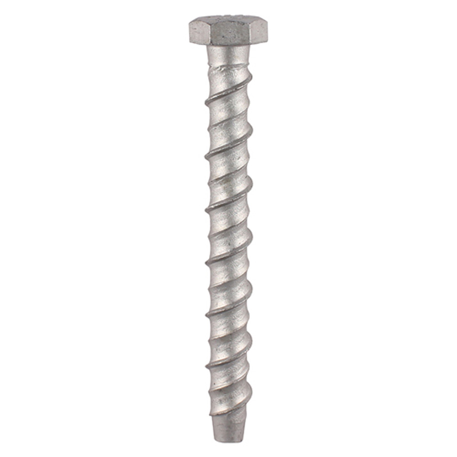 Timco MF10100PRE 10mm x 100mm Hex Silver Chamfered Masonry Bolt Pack of 2
