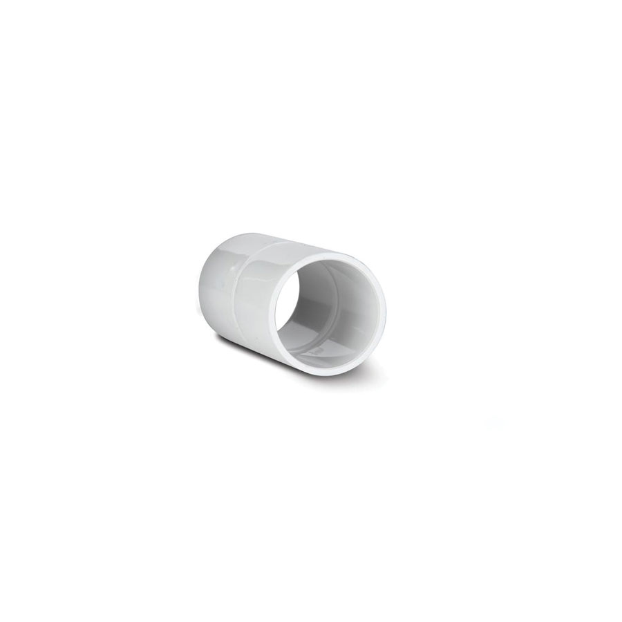 Polypipe NS44W Overflow Straight Connector White 21.5mm