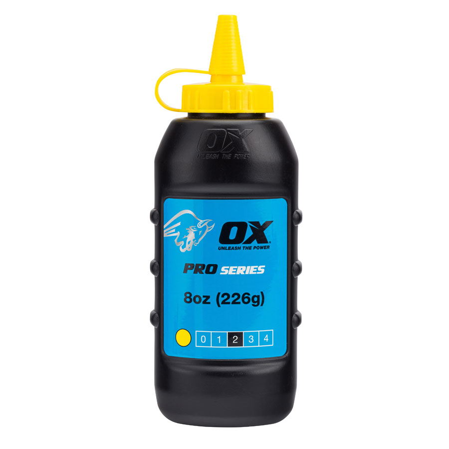 OX Pro OX-P025703 8oz / 226g Yellow Chalk Powder