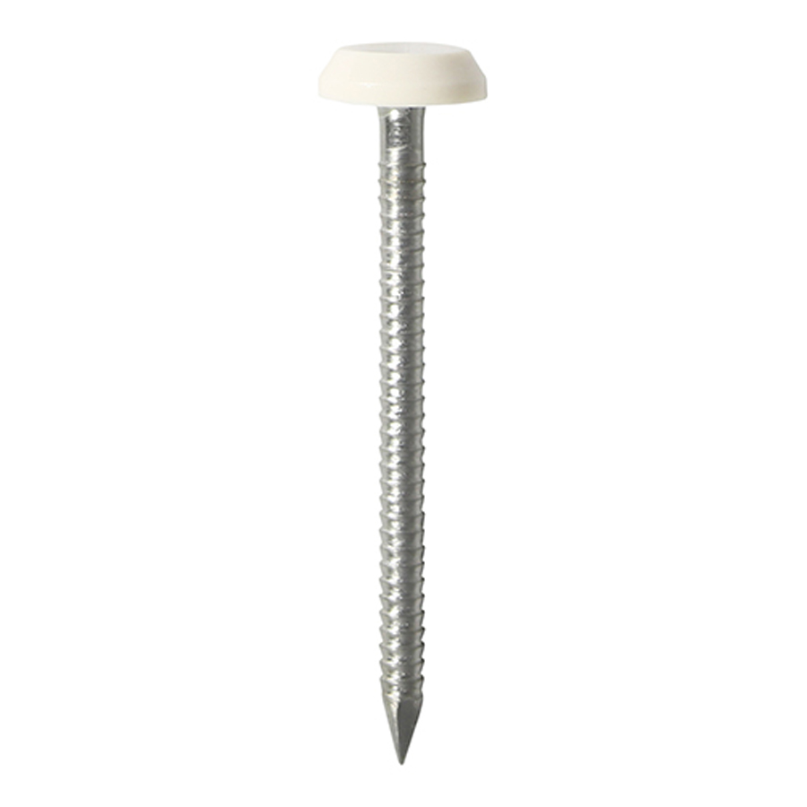 Timco PN50WP 50mm White Stainless Steel Polymer Headed Nail Pack of 25