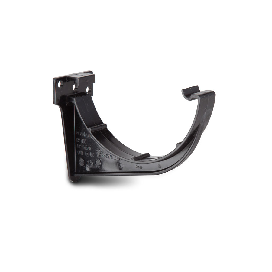 Polypipe 112mm Half Round Fascia Bracket Black Rr109B Hevey Building