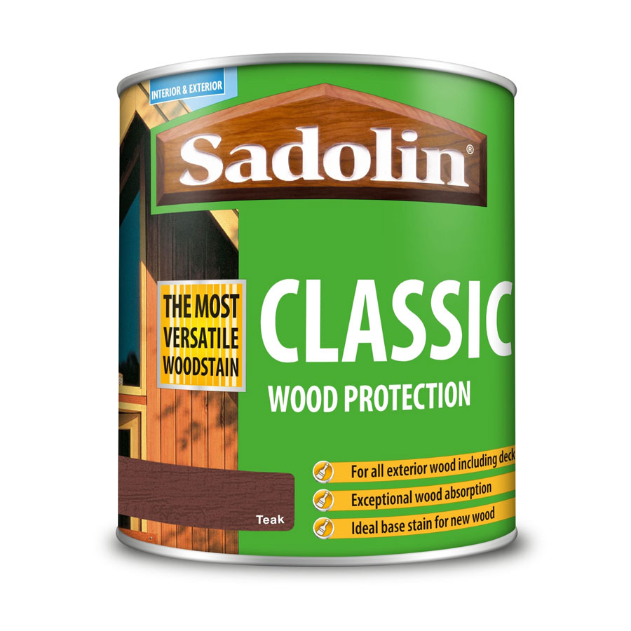 Sadolin Classic Teak 1 Ltr Wood Stain.