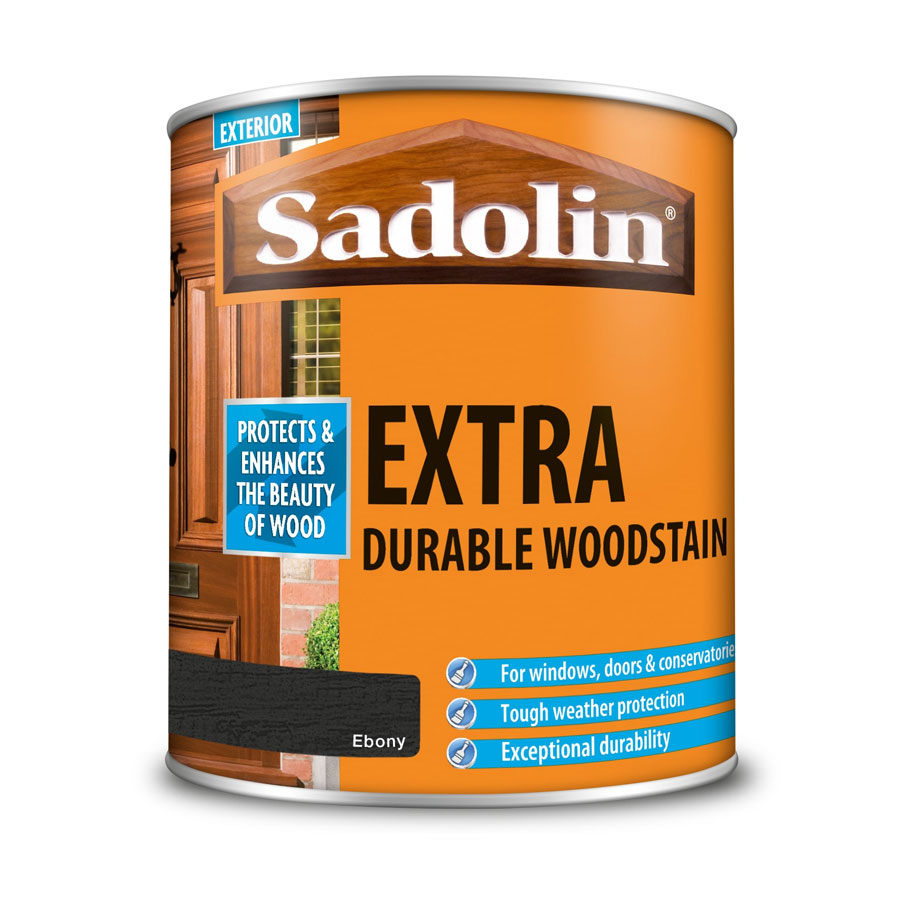 Sadolin Extra Durable Ebony 1 Ltr Wood Stain