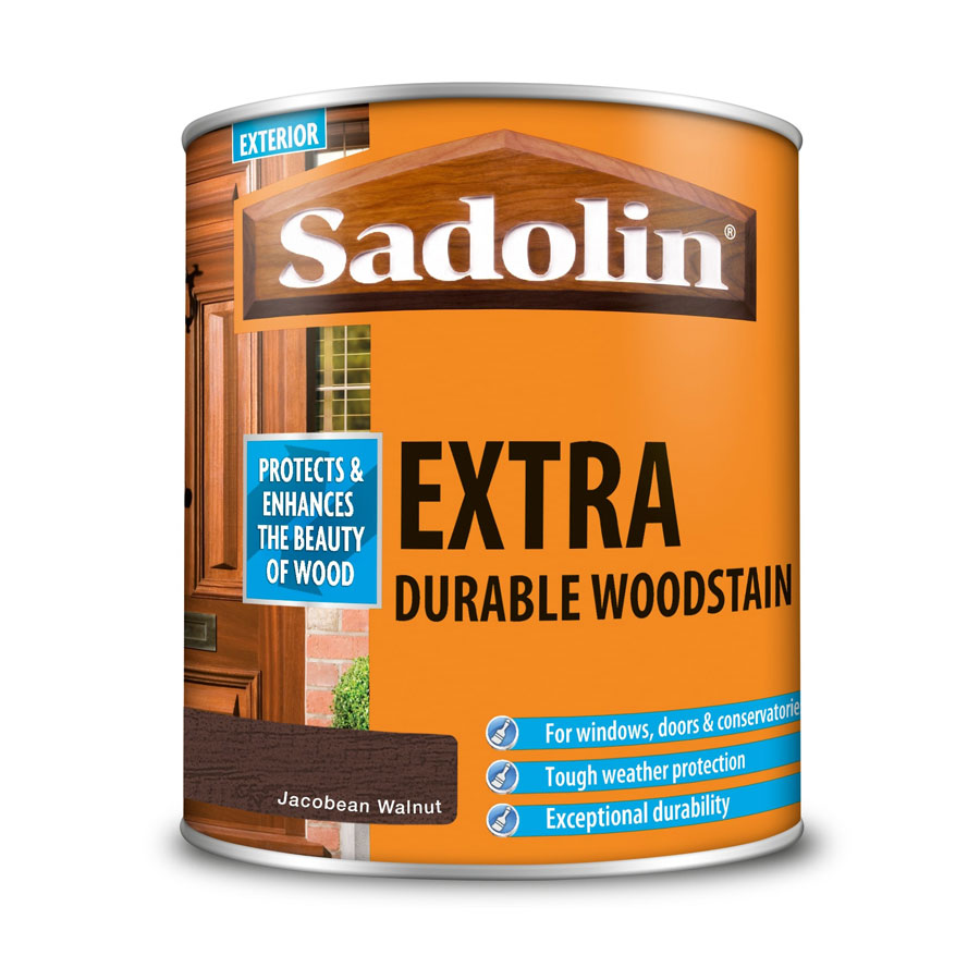 Sadolin Extra Durable Jacobean Walnut 1 Ltr Wood Stain