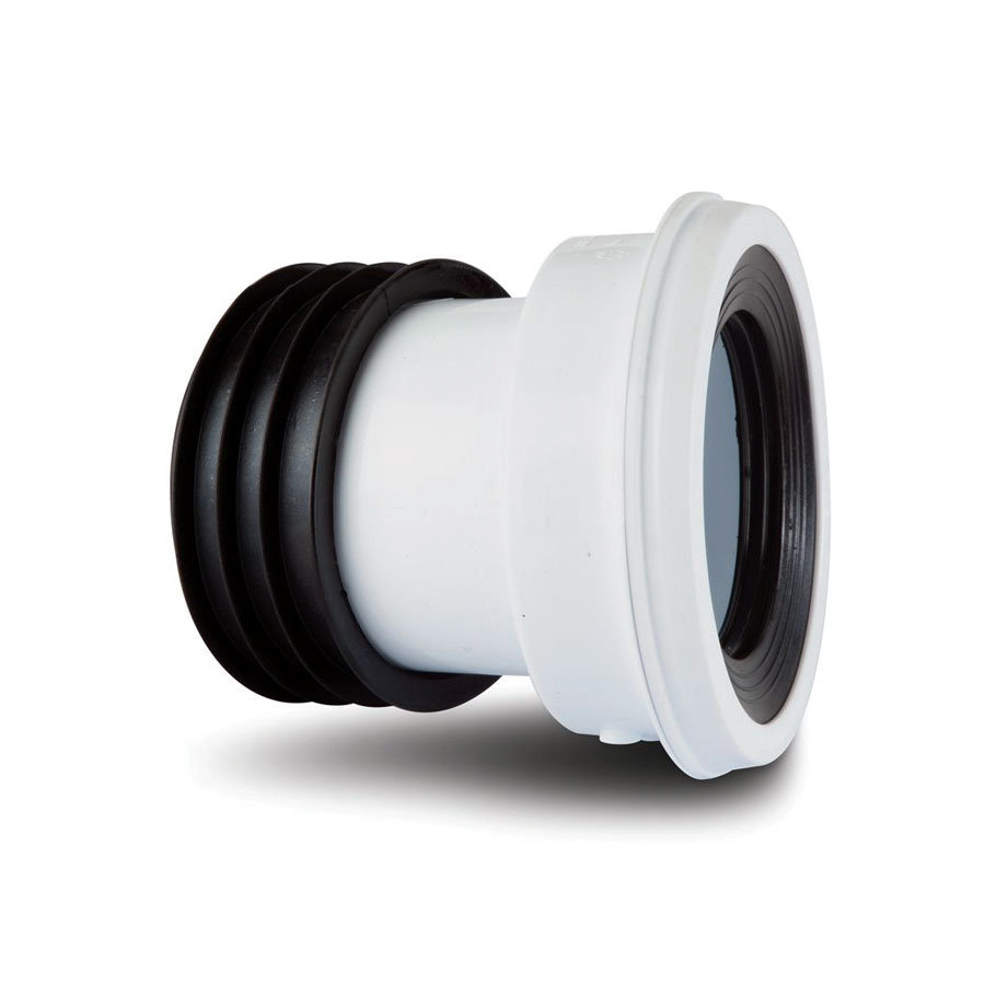 Polypipe SK44 Kwick Fit 104° Pan Connector White 110mm