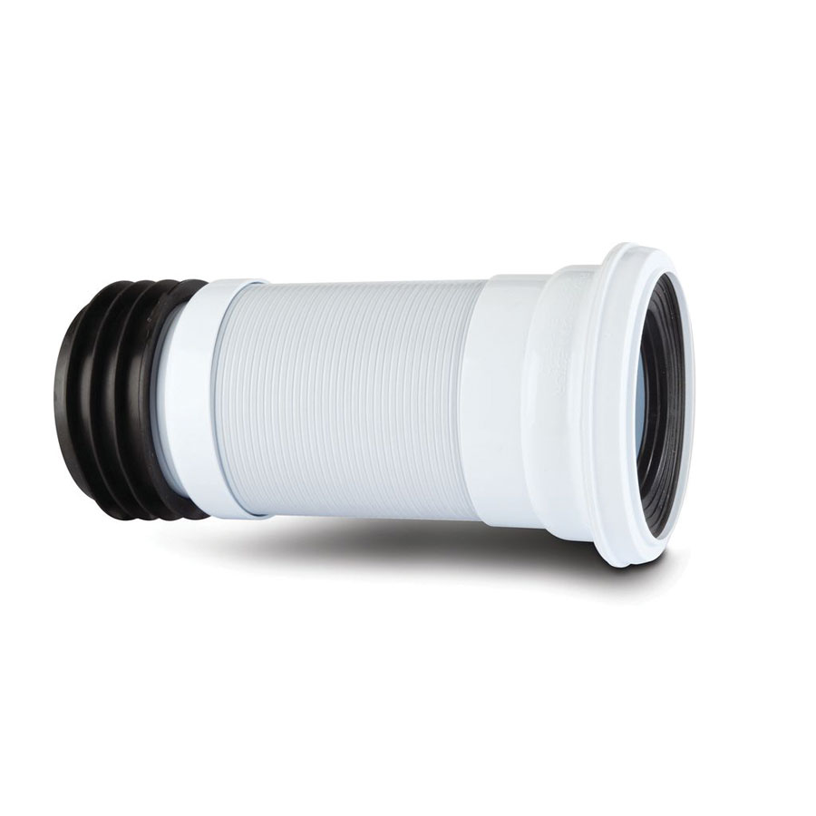 Polypipe SK57 Kwick Fit 300mm To 600mm Flexible Pan Connector White 110mm