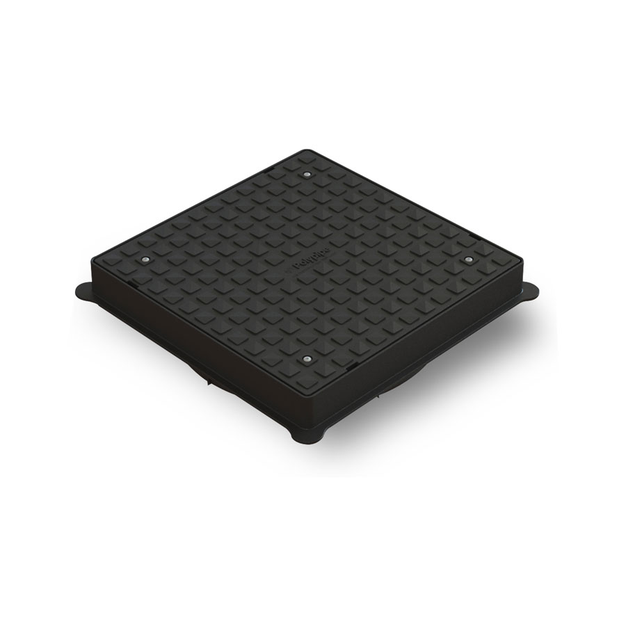 Polypipe UG510 Square Plastic Cover and Frame 460mm and 65mm Deep Frame