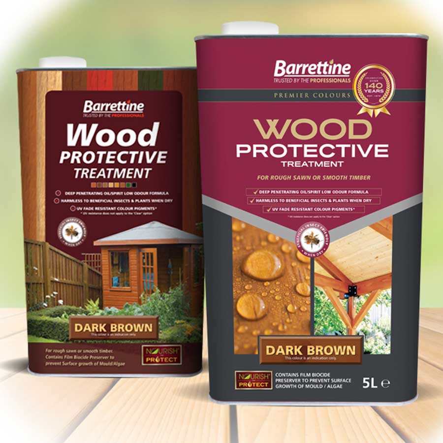 Barrettine Dark Brown Wood Protective Treatment 5 Ltr
