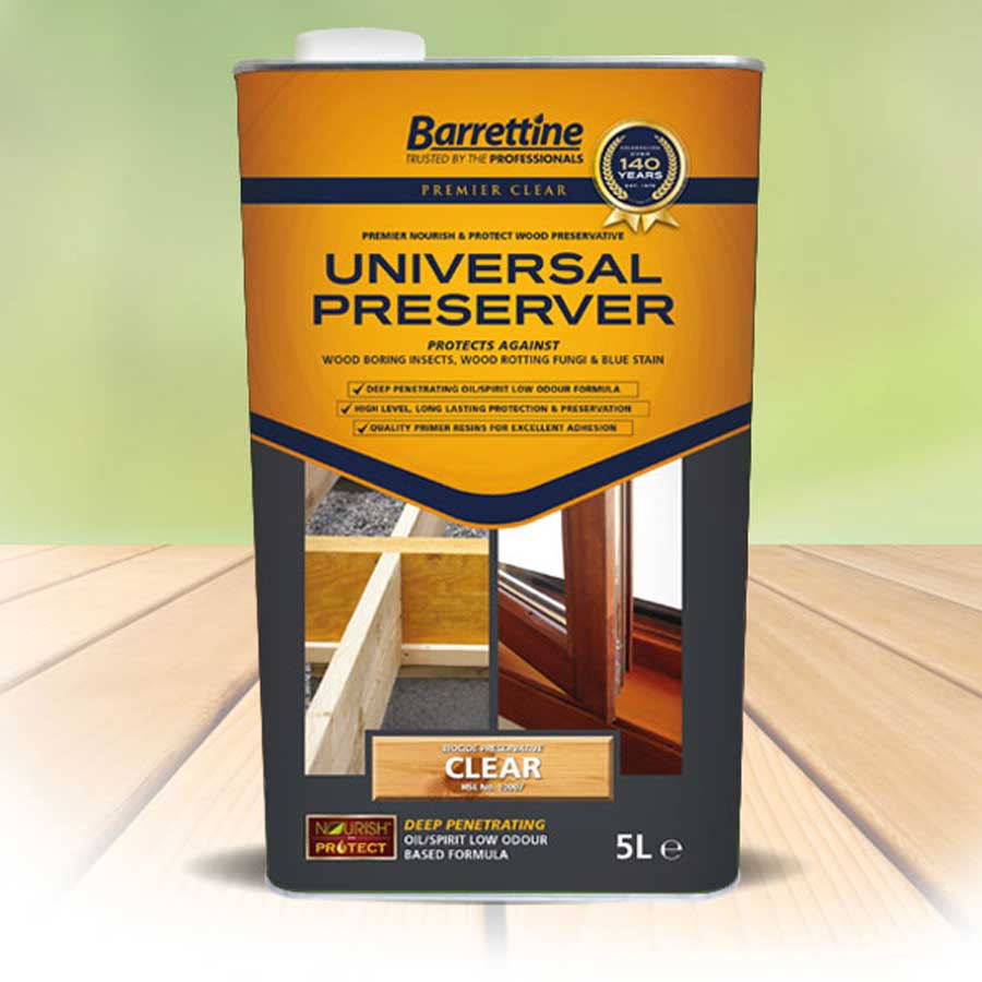 Barrettine Clear Universal Wood Preservative 5 Ltr