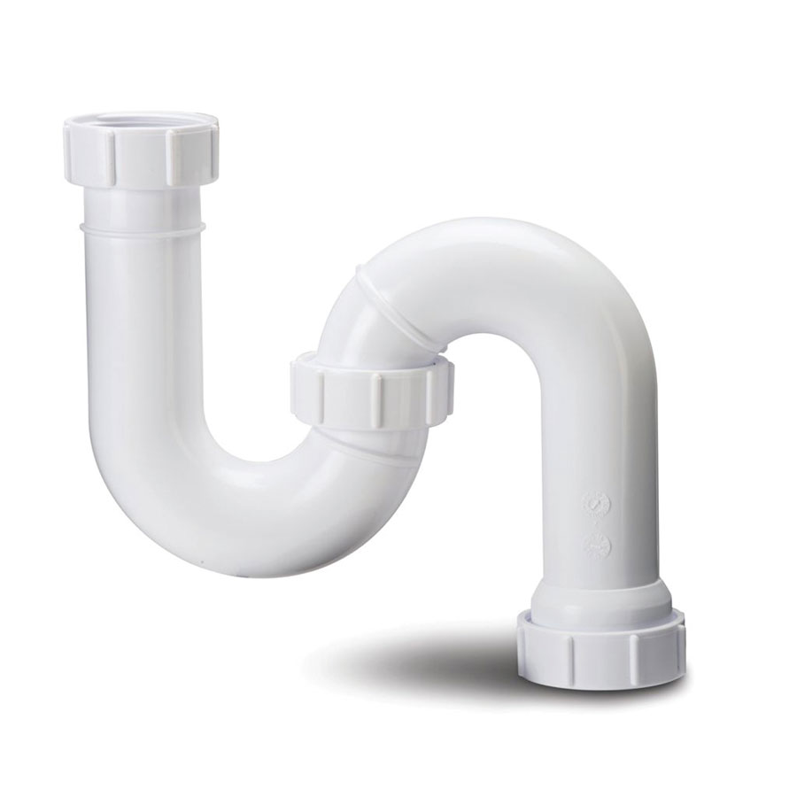 Polypipe WT56 75mm Seal Tubular Swivel S Trap White 32mm
