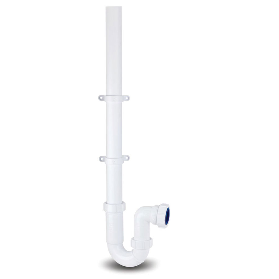 Polypipe WT59 38mm Seal Tubular Swivel Trap P Trap White 40mm