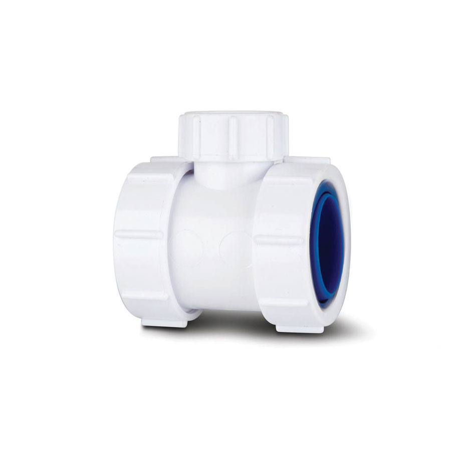 Polypipe WT70 Compression Waste Coupler Adaptor White 40mm